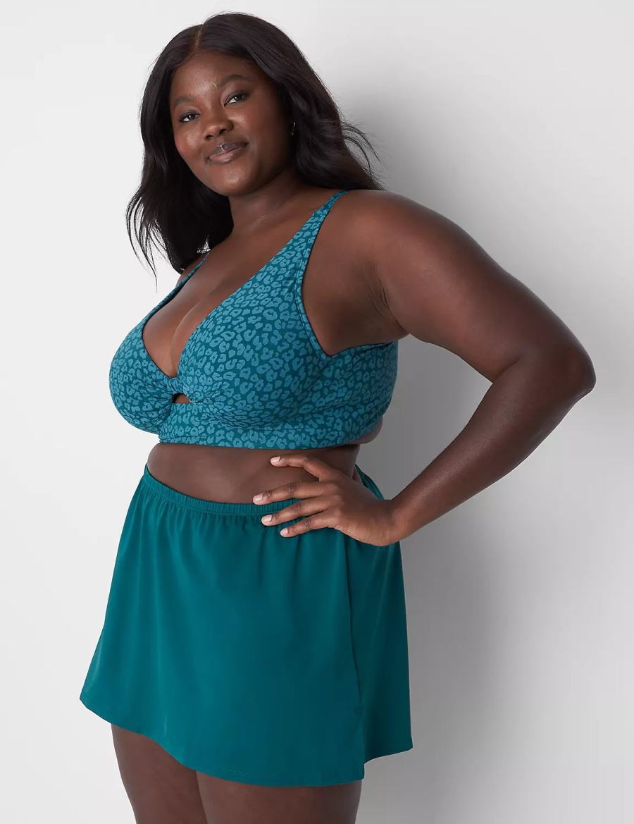 φουστεσ γυναικεια Lane Bryant Slitted Swim μπλε | XGV5766CJ