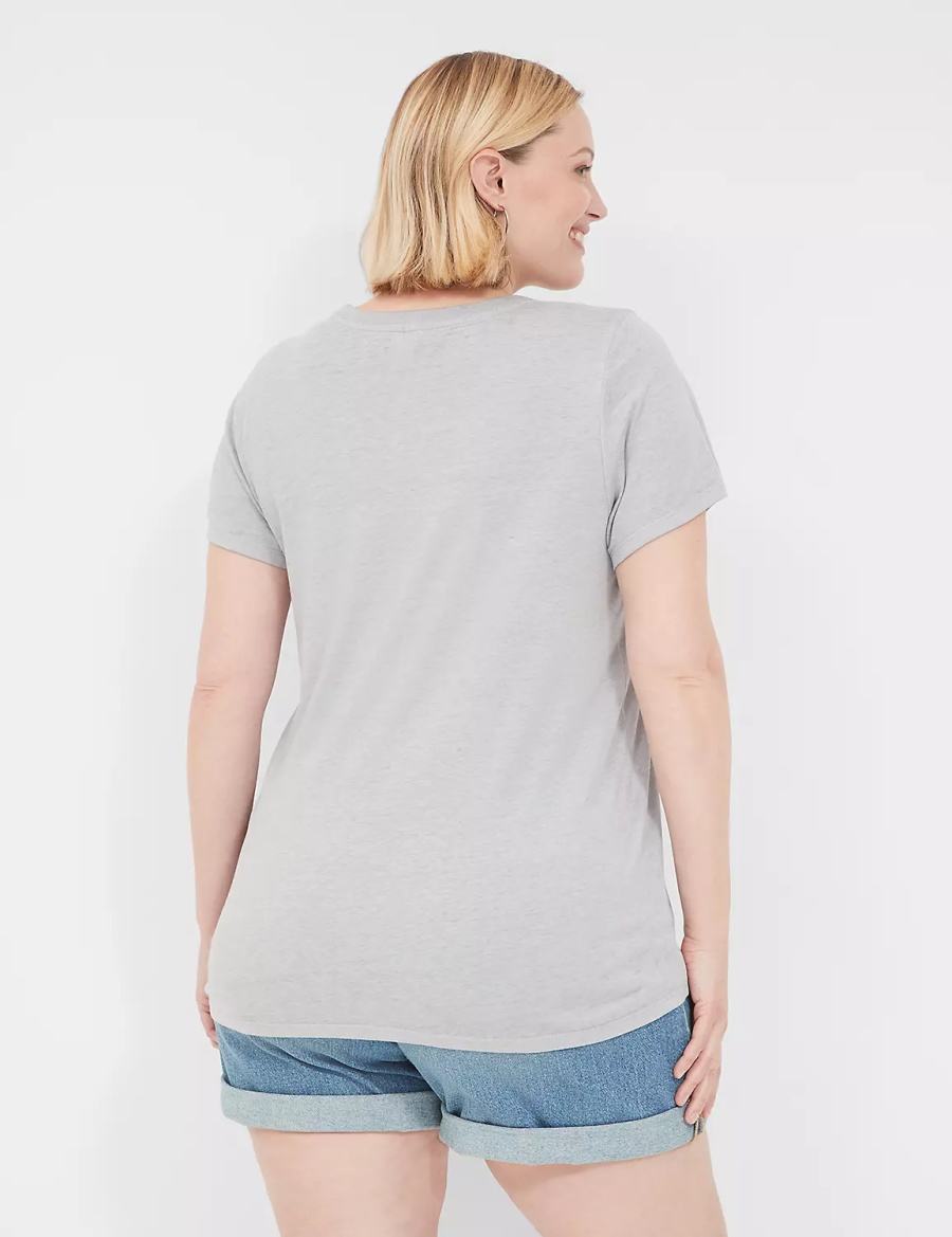 μπλουζακια γυναικεια Lane Bryant Sol Sun Graphic Tee γκρι | AFQ7976NO