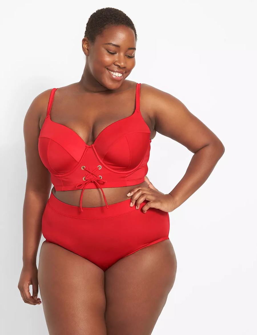 Κιλότα γυναικεια Lane Bryant Swim κοκκινα | RXC5924XQ