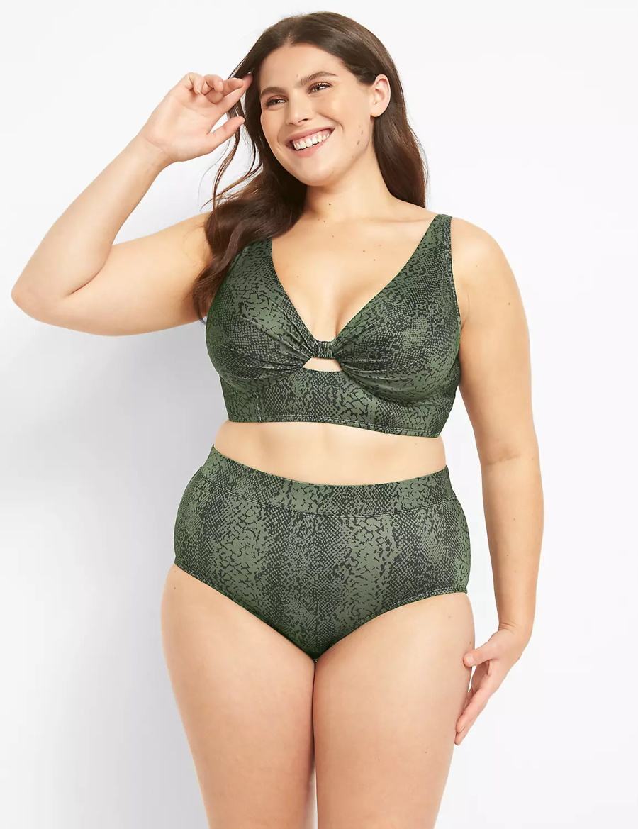 Κιλότα γυναικεια Lane Bryant Swim σκούρο πρασινο | ART379VS