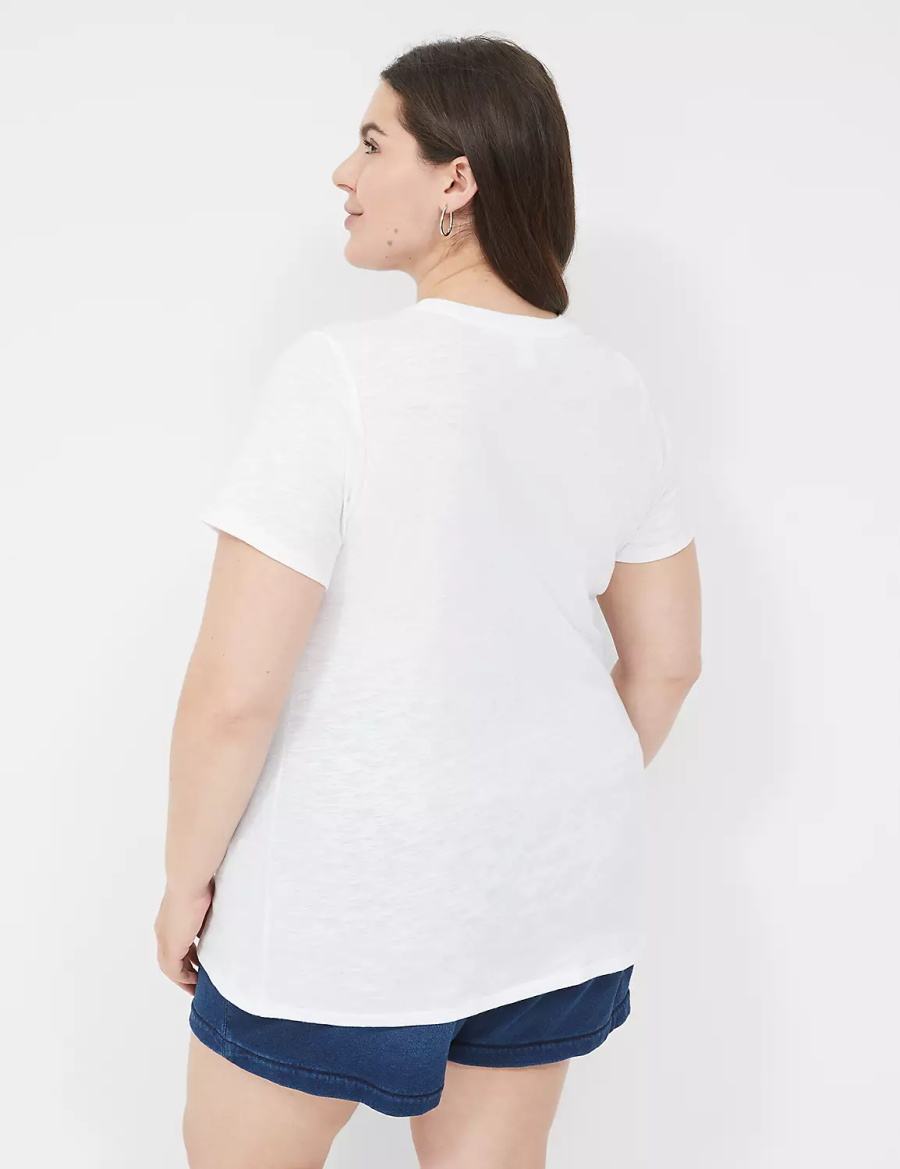 μπλουζακια γυναικεια Lane Bryant Take a Break Graphic Tee ασπρα | VDK479OQ