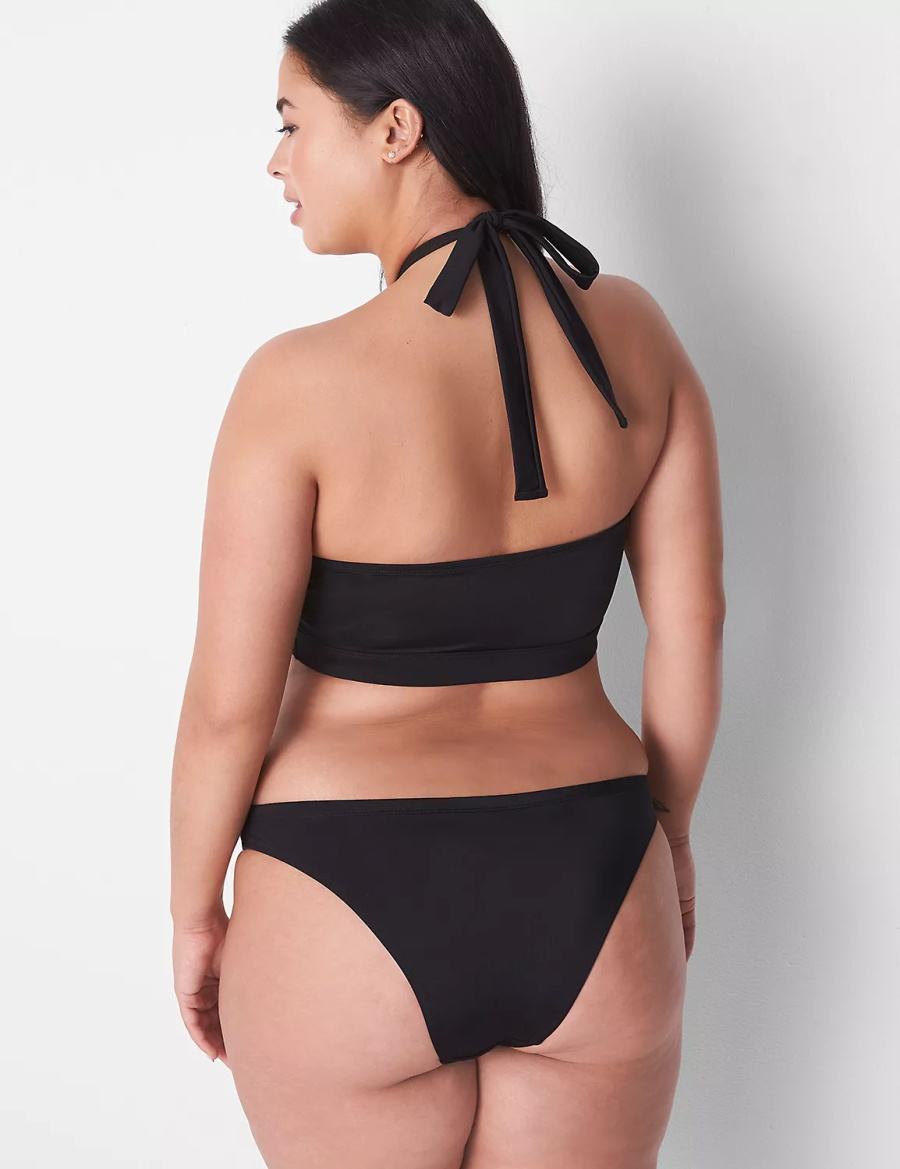 Κιλότα γυναικεια Lane Bryant Tanga Swim μαυρα | ZSA6296LY