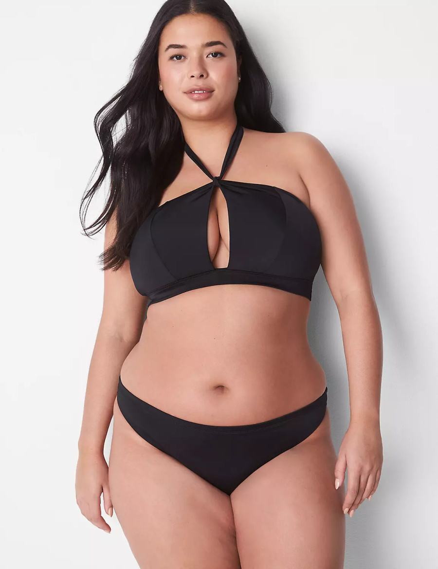 Κιλότα γυναικεια Lane Bryant Tanga Swim μαυρα | ZSA6296LY