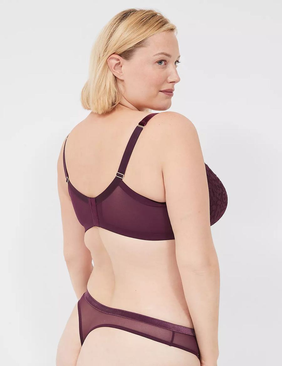 Στριγκάκι γυναικεια Lane Bryant Velvet-Trim μπορντο | WWA2762EE