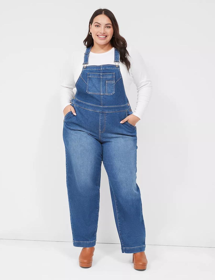 Ολοσωμη Φορμα γυναικεια Lane Bryant Authentic Straight Leg Denim μπλε | NSD6334AN