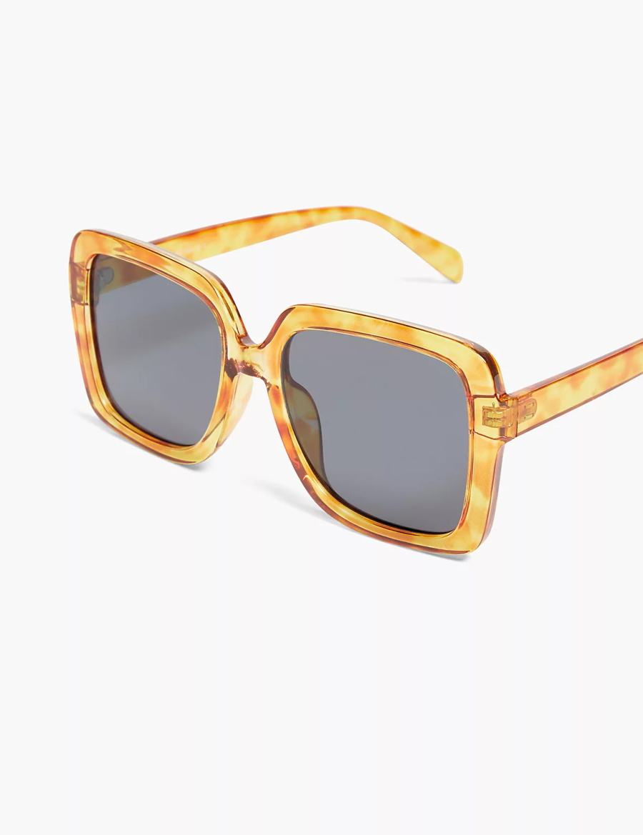 Γυαλια Ηλιου γυναικεια Lane Bryant Blonde Tortoiseshell Print Square κίτρινα | TGS891ON