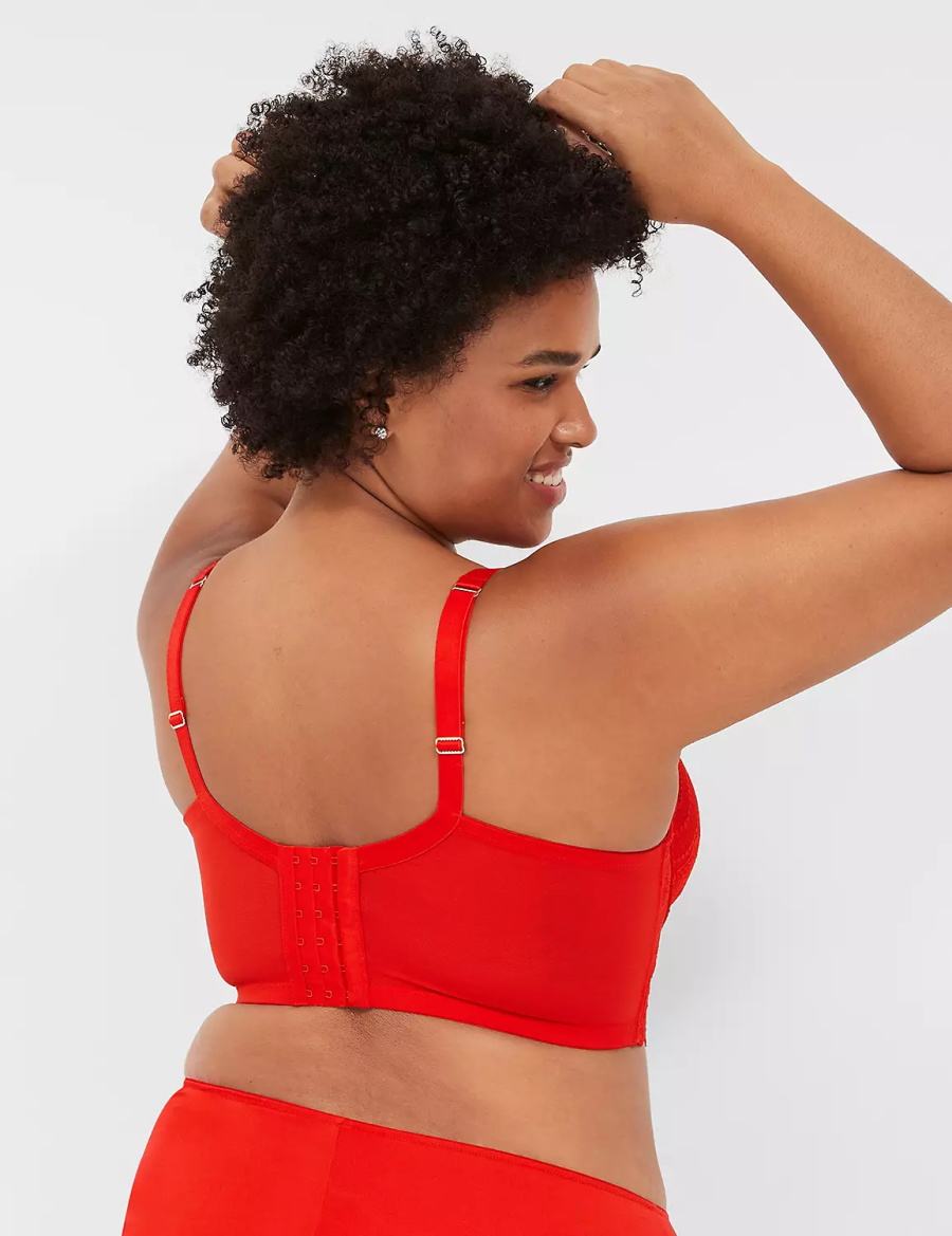 Σουτιέν Μπαλκονέτ γυναικεια Lane Bryant Boost Longline κοκκινα | DAA5882TT