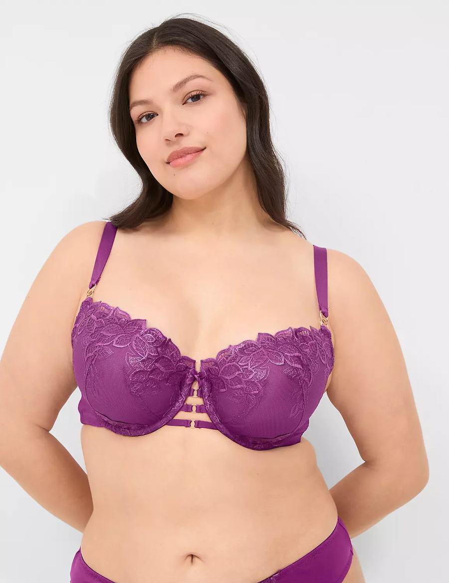 Σουτιέν Μπαλκονέτ γυναικεια Lane Bryant Boost μωβ | AXX5559BE