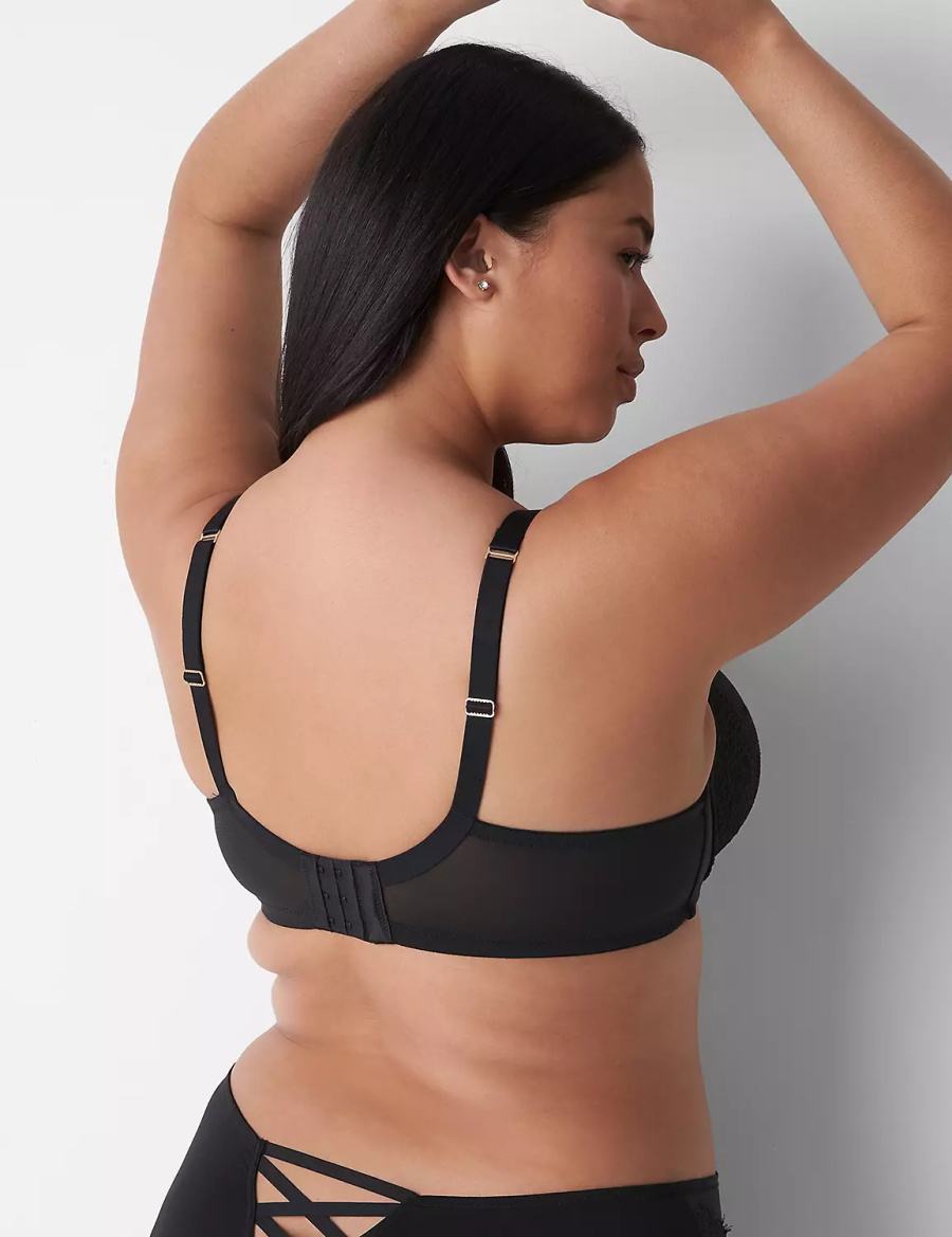 Σουτιέν Μπαλκονέτ γυναικεια Lane Bryant Boost μαυρα | KSK7459XQ