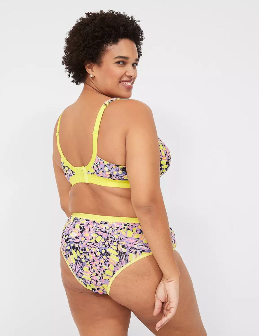 Σουτιέν Μπαλκονέτ γυναικεια Lane Bryant Boost κίτρινα Πολύχρωμο | AHA136GG