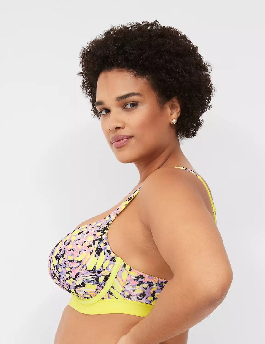 Σουτιέν Μπαλκονέτ γυναικεια Lane Bryant Boost κίτρινα Πολύχρωμο | AHA136GG