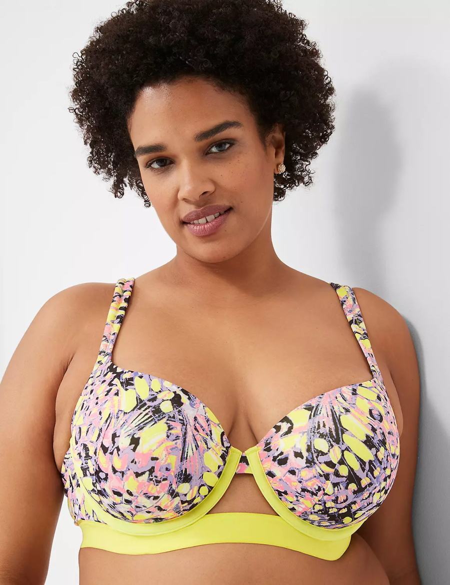 Σουτιέν Μπαλκονέτ γυναικεια Lane Bryant Boost κίτρινα Πολύχρωμο | AHA136GG