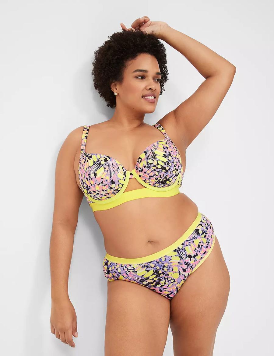 Σουτιέν Μπαλκονέτ γυναικεια Lane Bryant Boost κίτρινα Πολύχρωμο | AHA136GG