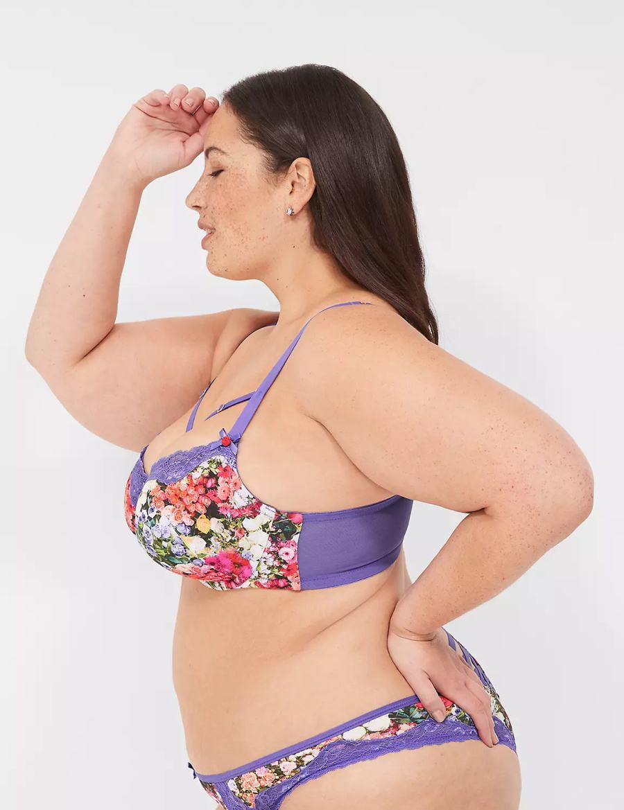 Σουτιέν Μπαλκονέτ γυναικεια Lane Bryant Boost μωβ Πολύχρωμο | CMS1759LA