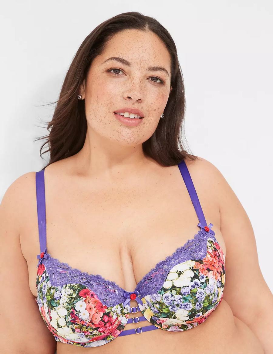 Σουτιέν Μπαλκονέτ γυναικεια Lane Bryant Boost μωβ Πολύχρωμο | CMS1759LA