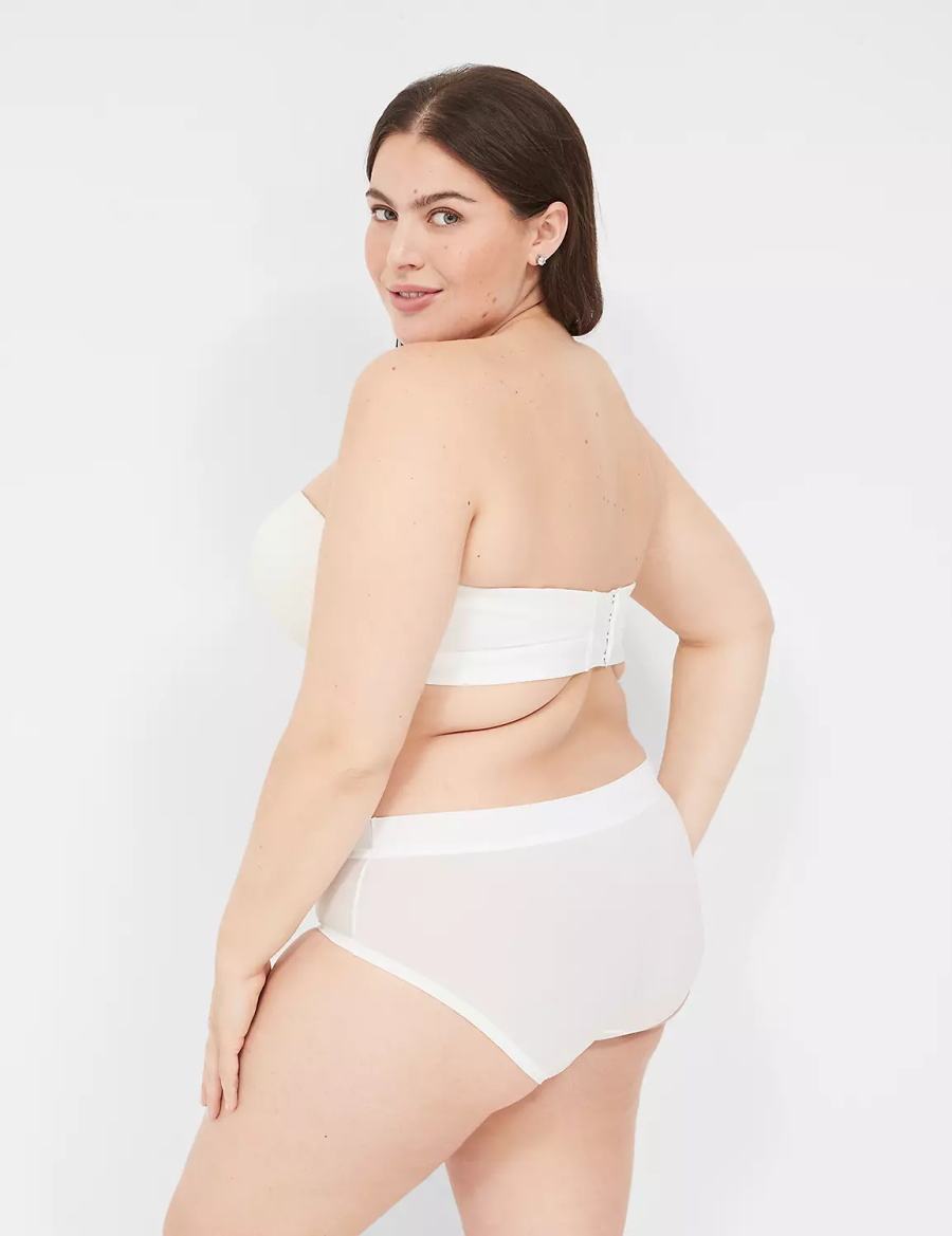 Στράπλες Σουτιέν γυναικεια Lane Bryant Comfort Bliss Lightly Lined Multi-Way With Lace ασπρα | RXM6682OB