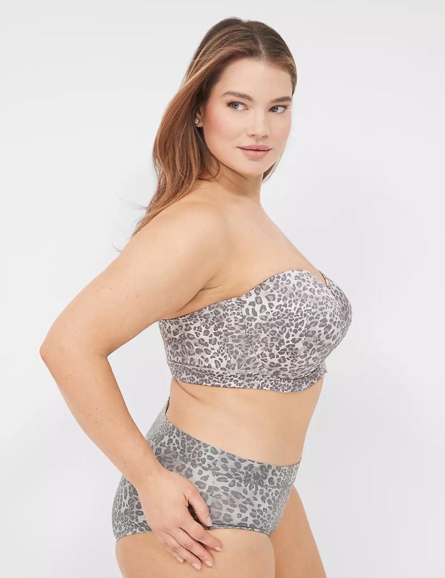 Στράπλες Σουτιέν γυναικεια Lane Bryant Comfort Bliss Lightly Lined Multi-Way μαυρα Πολύχρωμο | AHM1391CD