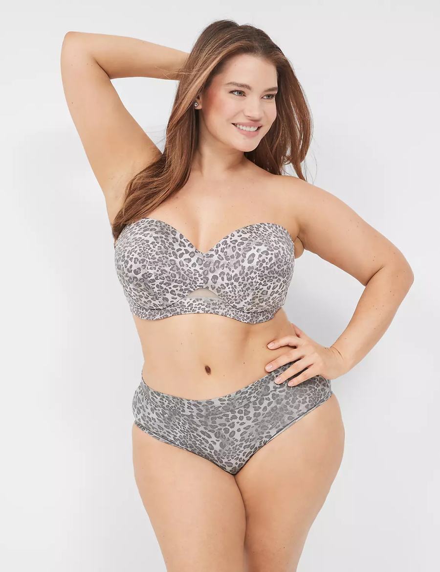 Στράπλες Σουτιέν γυναικεια Lane Bryant Comfort Bliss Lightly Lined Multi-Way μαυρα Πολύχρωμο | AHM1391CD