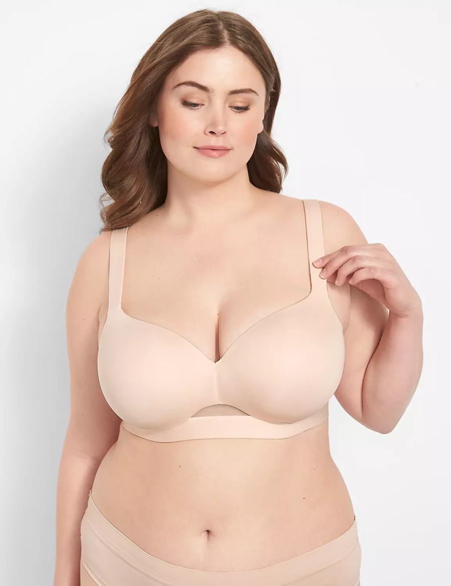 Σουτιέν Μπαλκονέτ γυναικεια Lane Bryant Comfort Bliss Lightly Lined καφε | ZDL2643MR