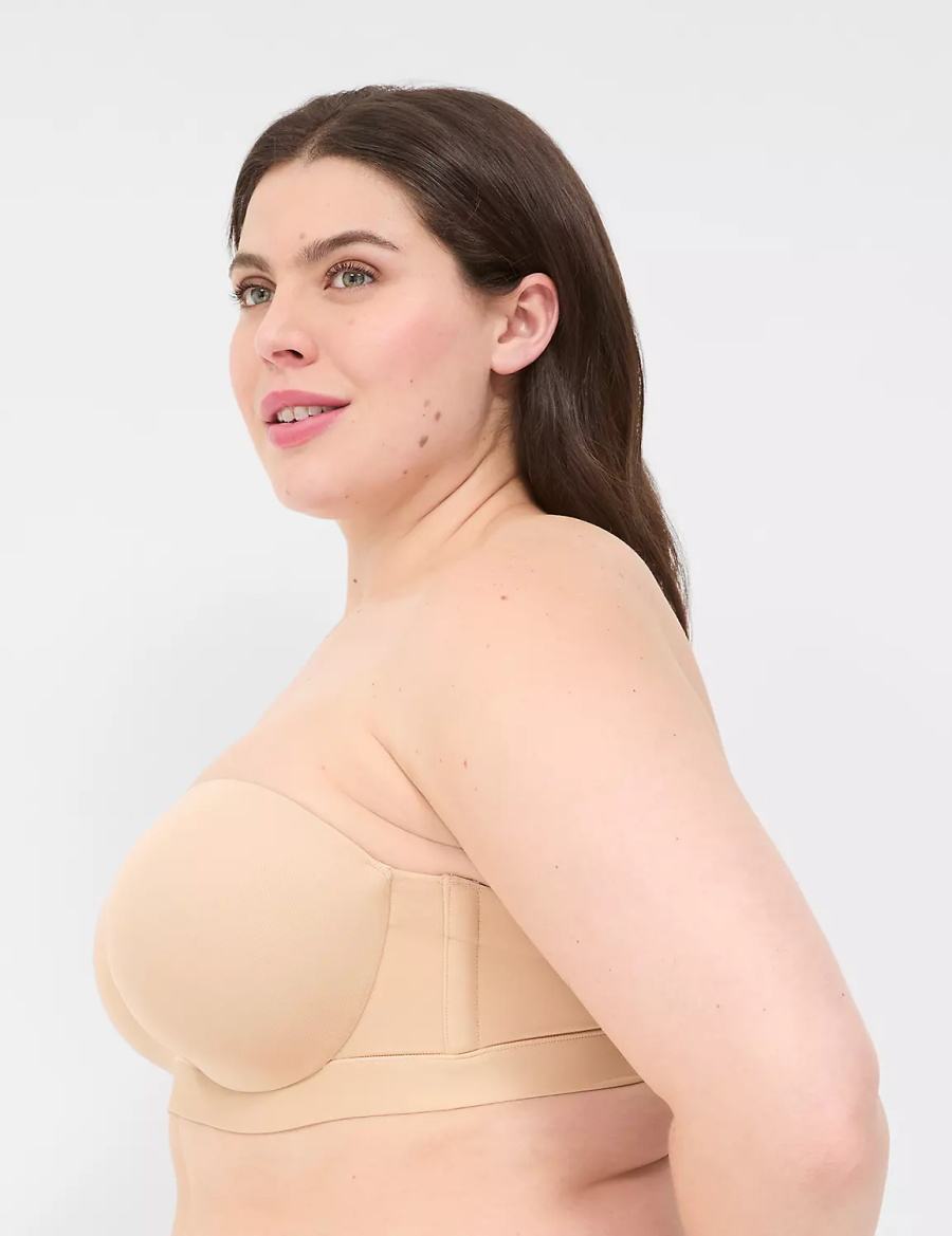 Στράπλες Σουτιέν γυναικεια Lane Bryant Comfort Bliss Plunge Multi-Way Μπεζ | VGX2366CV