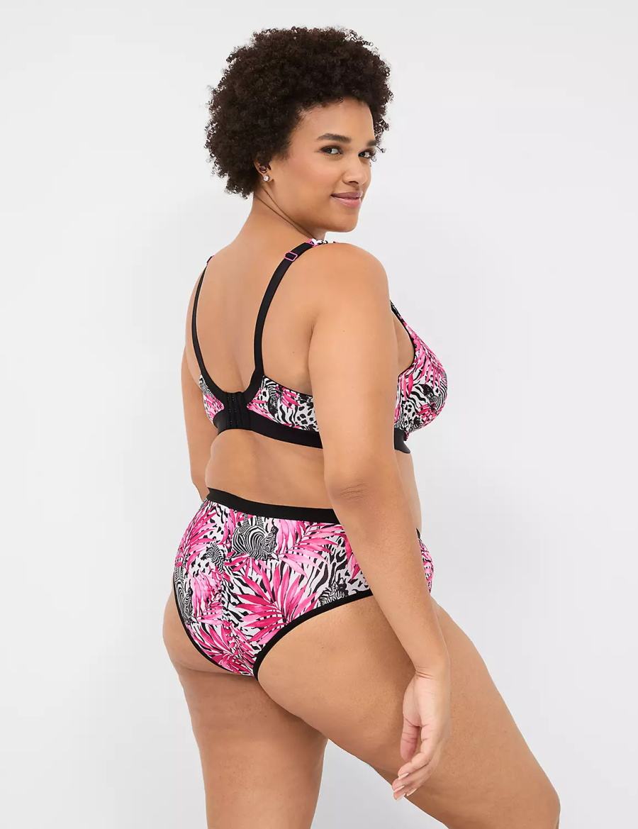 Αναιδή Κιλότα γυναικεια Lane Bryant Crush Microfiber Ruched-Back ροζ | AMN9920GT