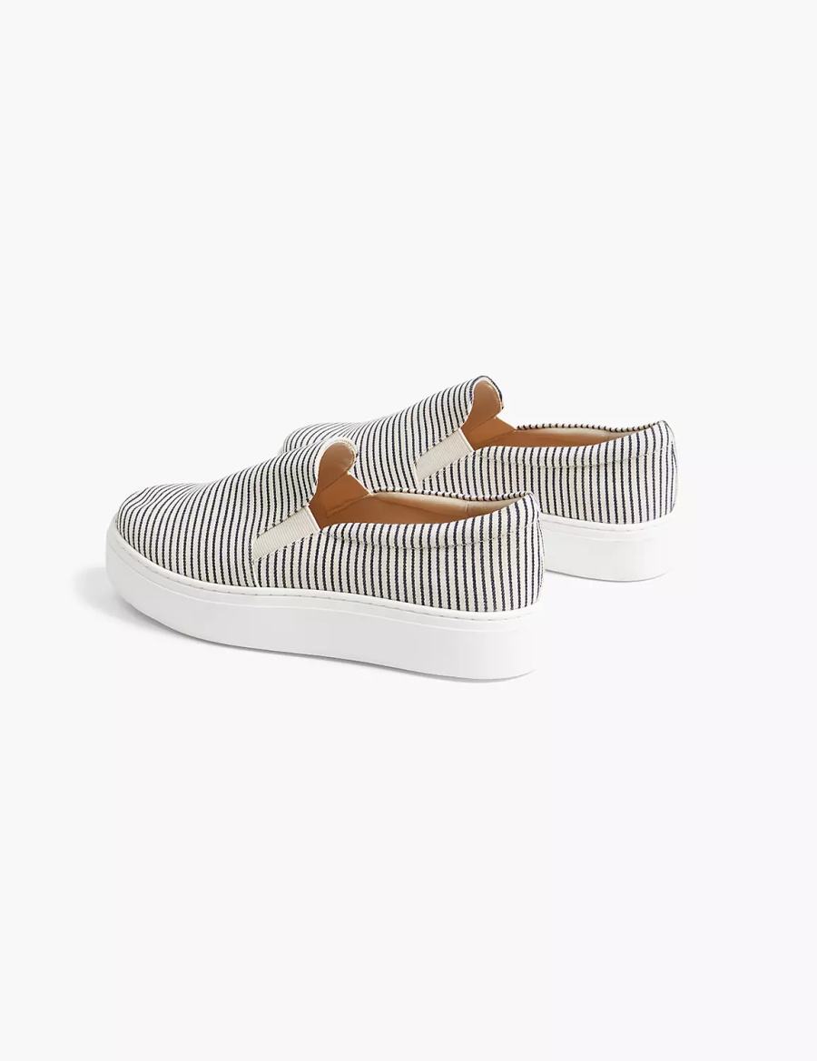 Αθλητικα Παπουτσια γυναικεια Lane Bryant Dream Cloud Striped Slip-On Platform μπλε | PNH5118ZR