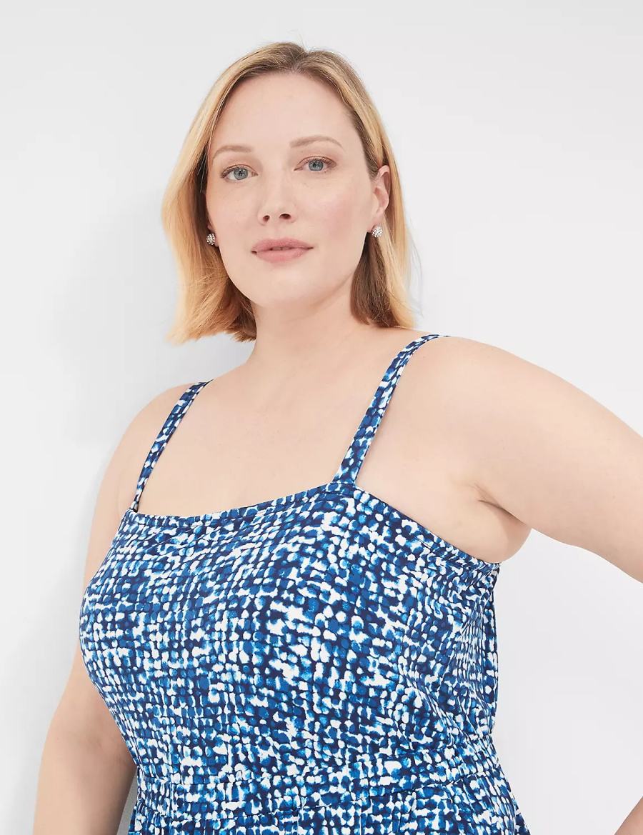 Ολοσωμη Φορμα γυναικεια Lane Bryant Elastic-Waist Jersey μπλε | SYL4119ML