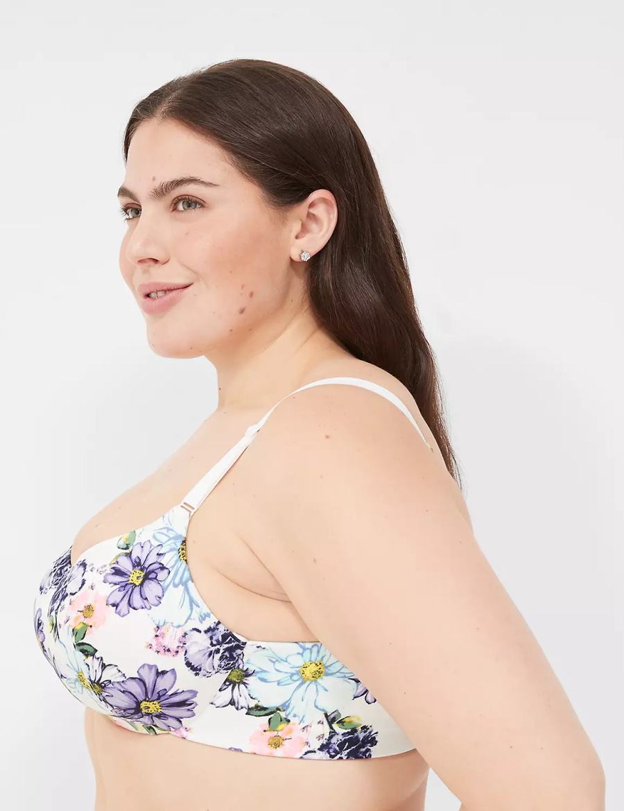 Σουτιέν Μπαλκονέτ γυναικεια Lane Bryant Invisible Backsmoother Lightly Lined ασπρα | ZWB7384QJ