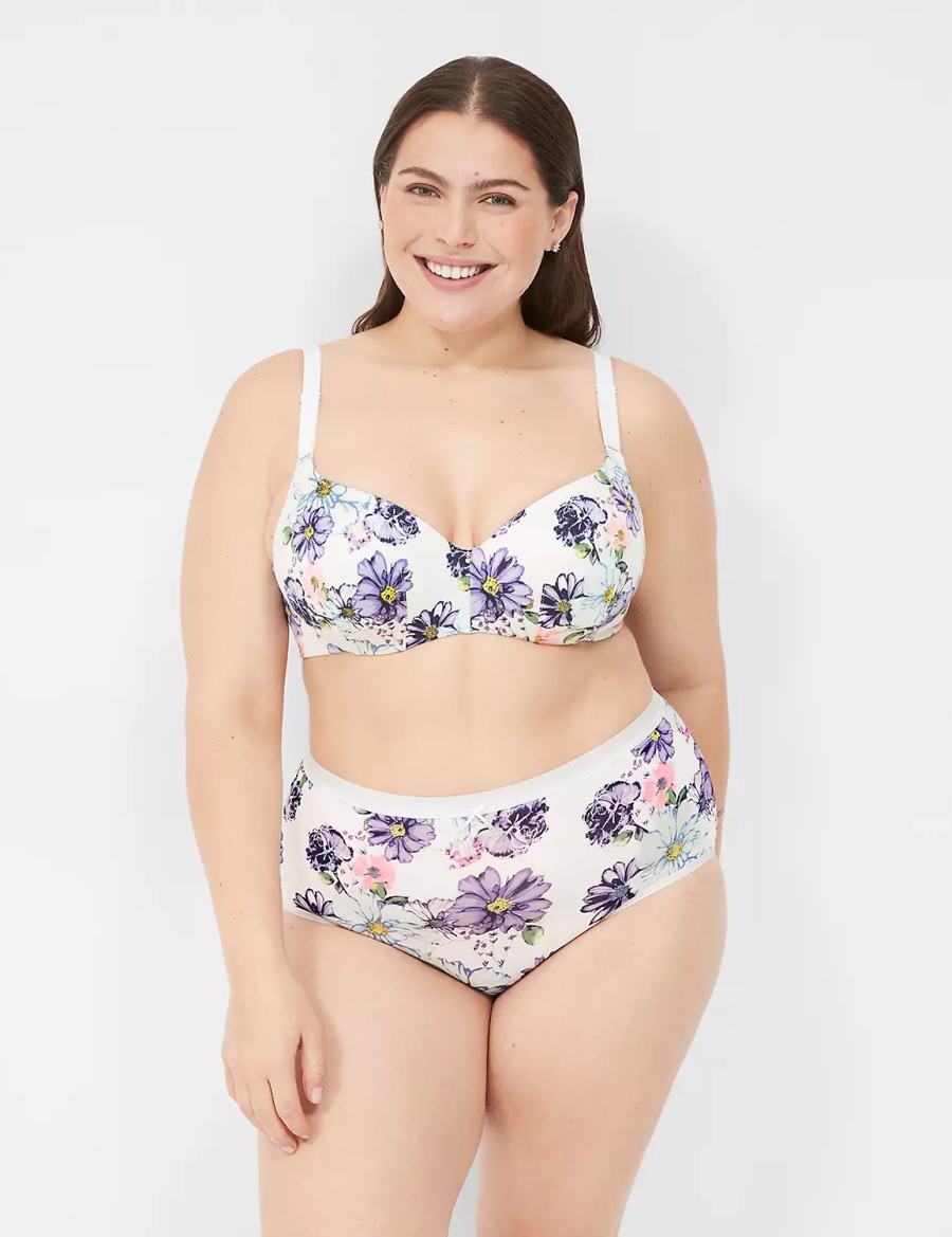 Σουτιέν Μπαλκονέτ γυναικεια Lane Bryant Invisible Backsmoother Lightly Lined ασπρα | ZWB7384QJ