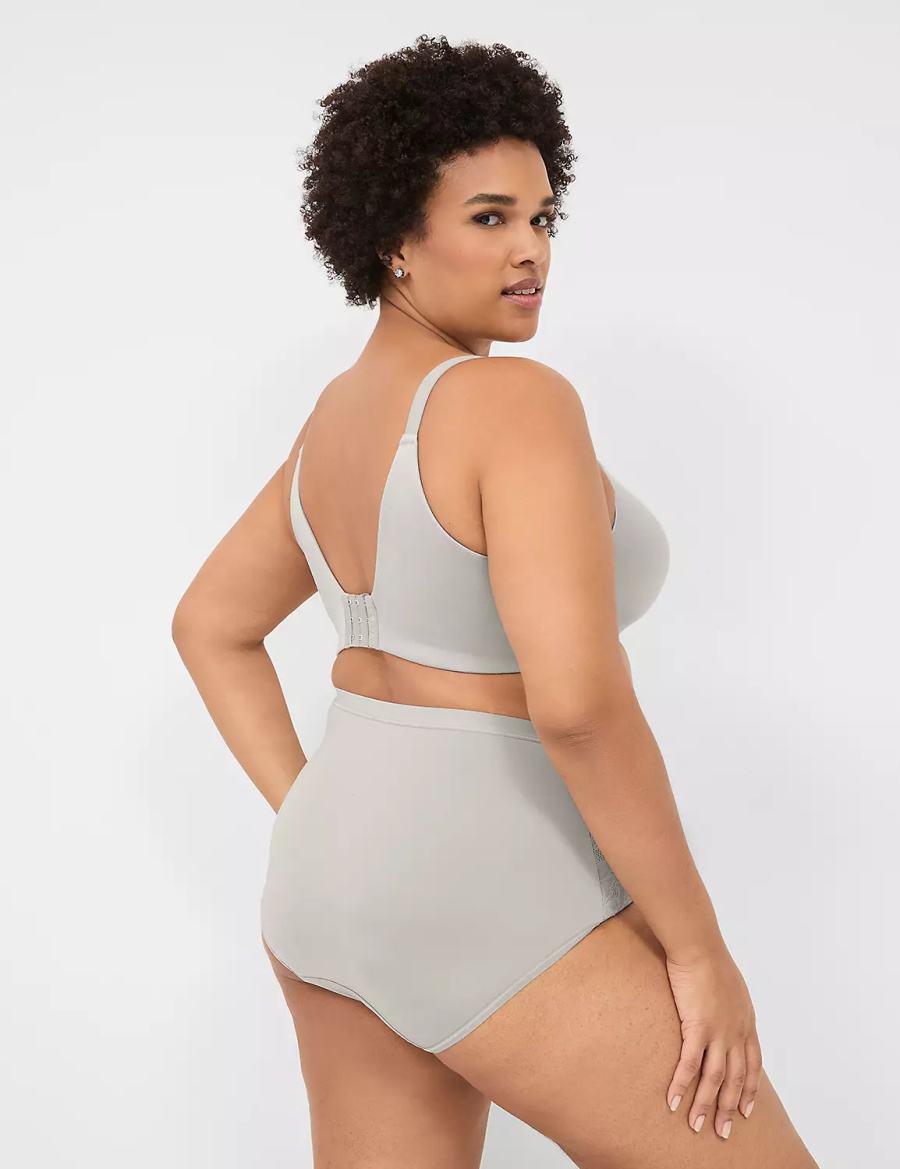 Σουτιέν Μπαλκονέτ γυναικεια Lane Bryant Invisible Backsmoother Lightly Lined ασημι | RWI134LE