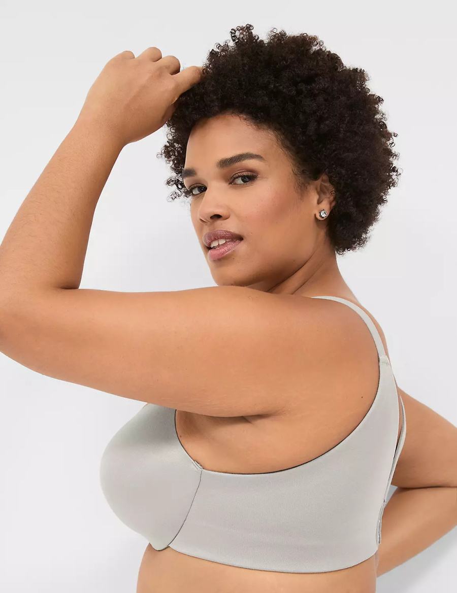 Σουτιέν Μπαλκονέτ γυναικεια Lane Bryant Invisible Backsmoother Lightly Lined ασημι | RWI134LE