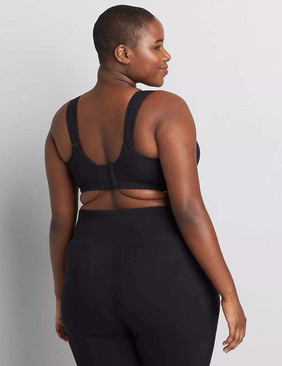 Αθλητικο Σουτιεν γυναικεια Lane Bryant LIVI High-Impact Wicking Underwire μαυρα | UWX7918AO