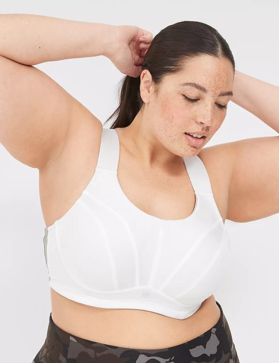 Αθλητικο Σουτιεν γυναικεια Lane Bryant LIVI Max Support Wicking Underwire ασπρα | NFQ610OQ