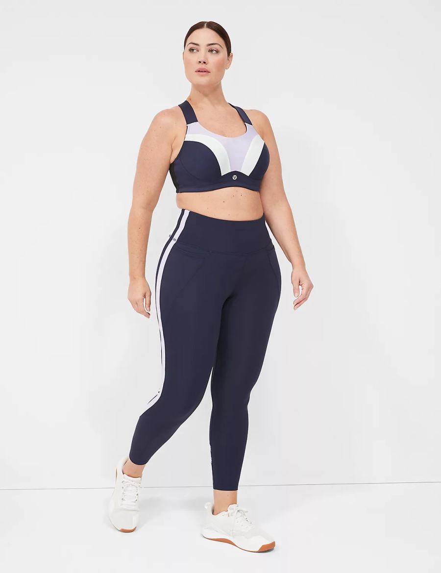 Αθλητικο Σουτιεν γυναικεια Lane Bryant LIVI Max Support Wicking Underwire σκουρο μπλε | XXE4744YI