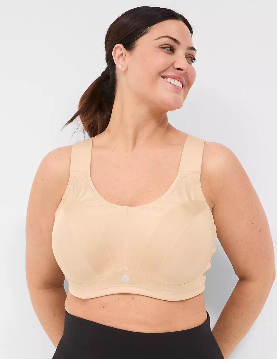 Αθλητικο Σουτιεν γυναικεια Lane Bryant LIVI Max Support Wicking Underwire Μπεζ | EJD385OB