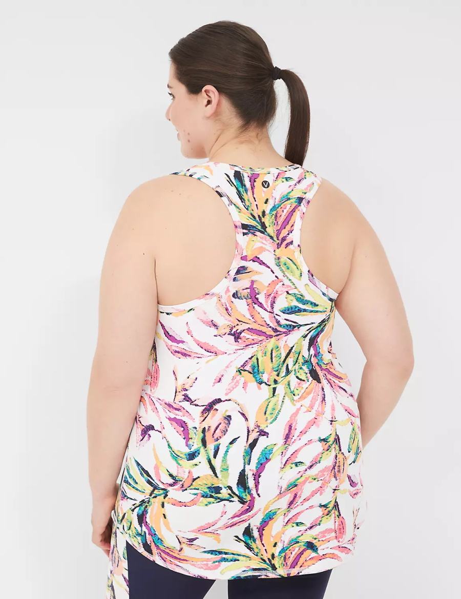 Μπλουζακια Αμανικα γυναικεια Lane Bryant LIVI Scoop-Neck Wicking Racerback Πολύχρωμο | SZG3819LV