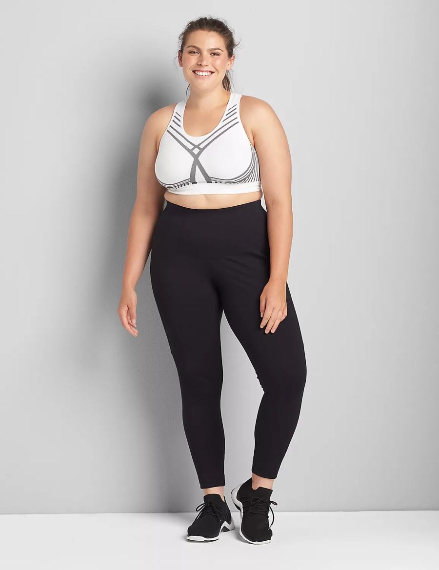 Αθλητικο Σουτιεν γυναικεια Lane Bryant LIVI Wireless Medium-Impact Seamless ασπρα | UBF9952KE