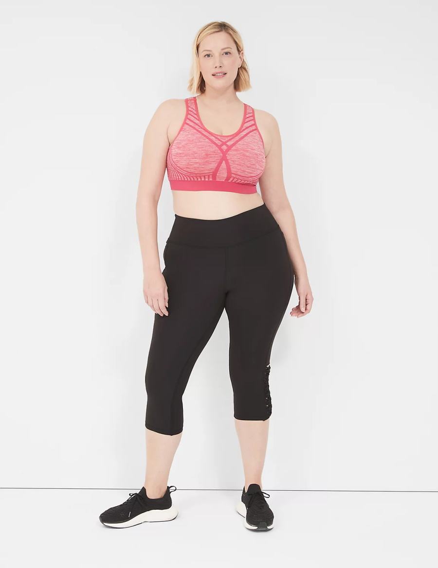 Αθλητικο Σουτιεν γυναικεια Lane Bryant LIVI Wireless Medium-Impact Seamless ροζ | ESY4272GJ