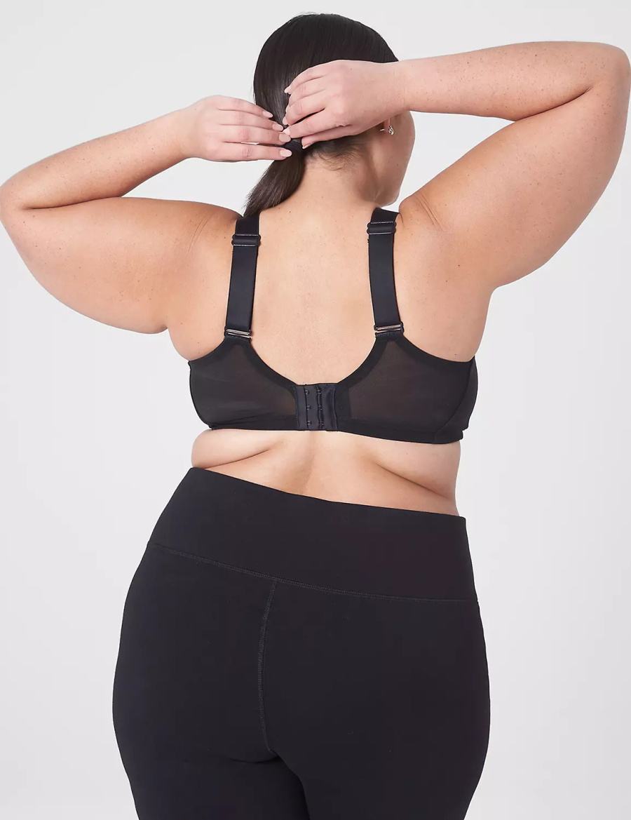 Αθλητικο Σουτιεν γυναικεια Lane Bryant LIVI Wireless Medium-Impact Wicking μαυρα | PQU3347TR