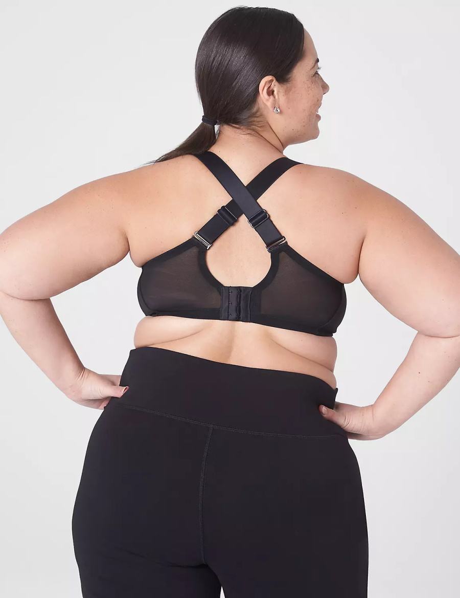 Αθλητικο Σουτιεν γυναικεια Lane Bryant LIVI Wireless Medium-Impact Wicking μαυρα | PQU3347TR