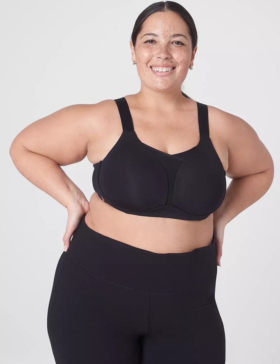 Αθλητικο Σουτιεν γυναικεια Lane Bryant LIVI Wireless Medium-Impact Wicking μαυρα | PQU3347TR