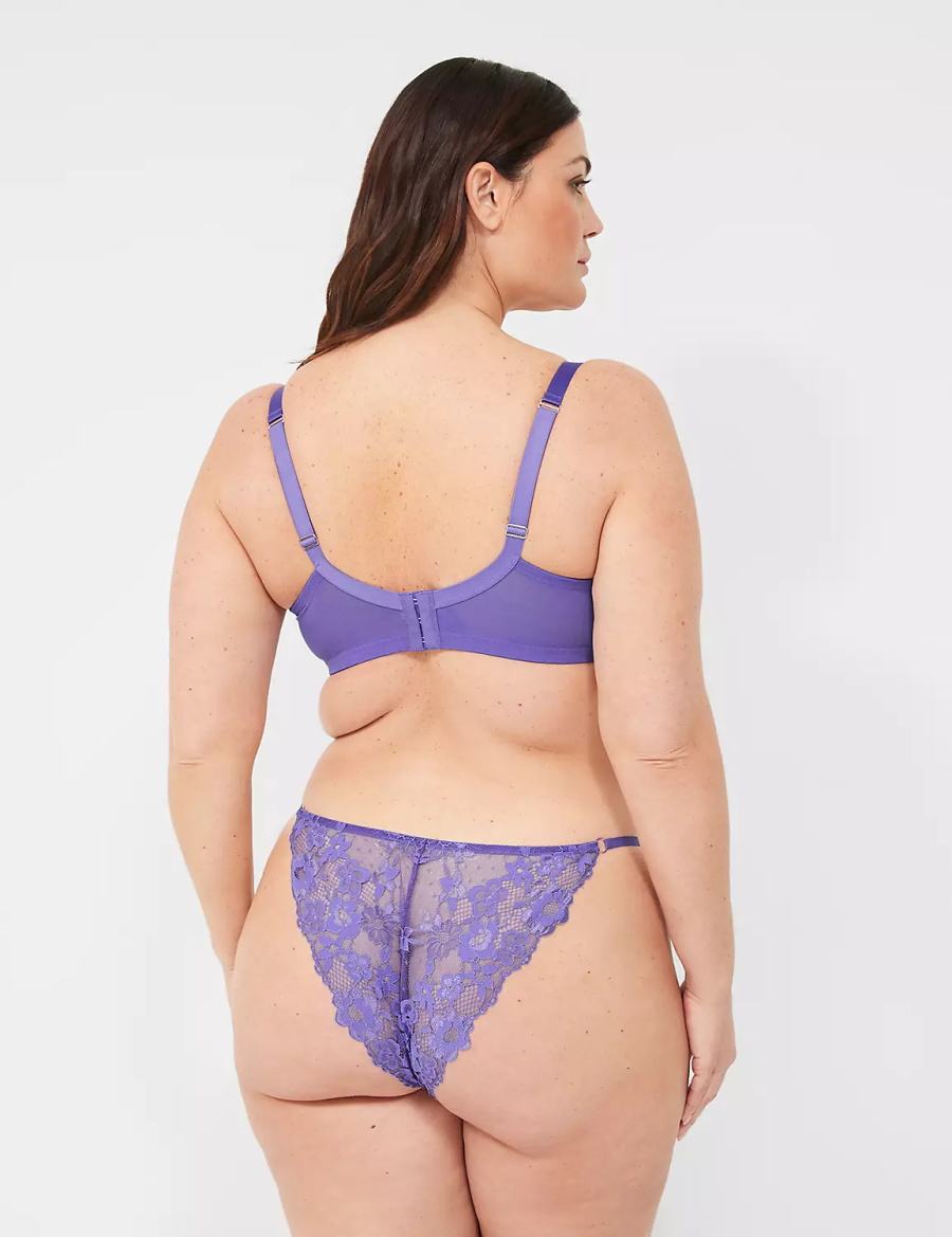 Βραζιλιάνικο Κιλότο γυναικεια Lane Bryant Lace-Back μωβ Πολύχρωμο | HKQ5131BZ