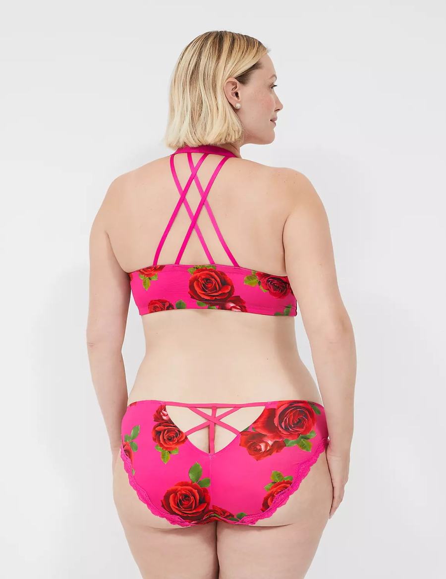 Μπικίνι Κιλότ γυναικεια Lane Bryant Lace-Trim ροζ φουξια | OEZ8887WD