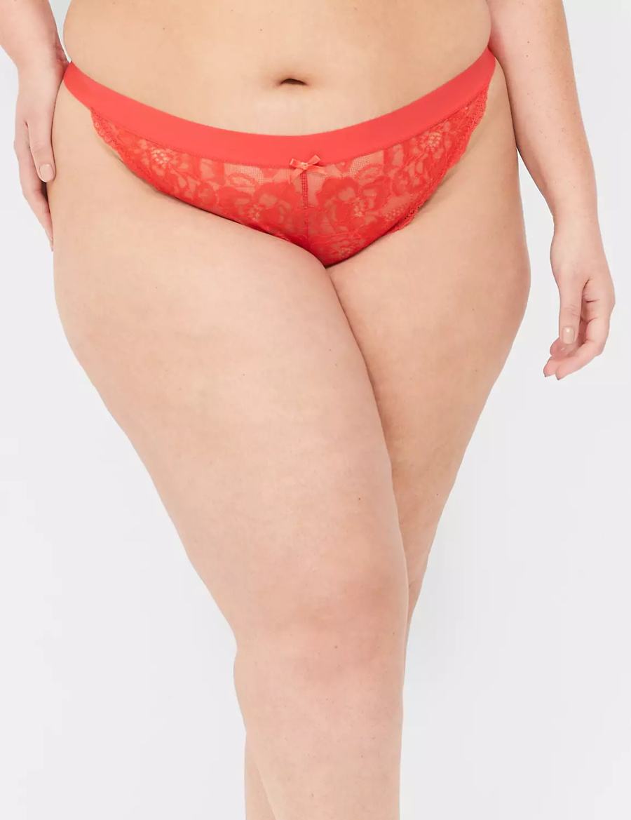 Βραζιλιάνικο Κιλότο γυναικεια Lane Bryant Lace βαθυ κοκκινα | ISB6015DM