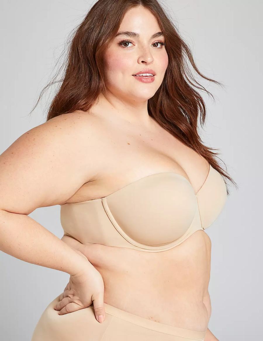 Στράπλες Σουτιέν γυναικεια Lane Bryant Lightly Lined Multi-Way Μπεζ | VMH3362BU