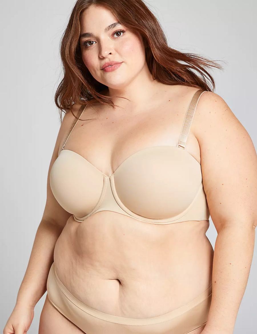 Στράπλες Σουτιέν γυναικεια Lane Bryant Lightly Lined Multi-Way Μπεζ | VMH3362BU