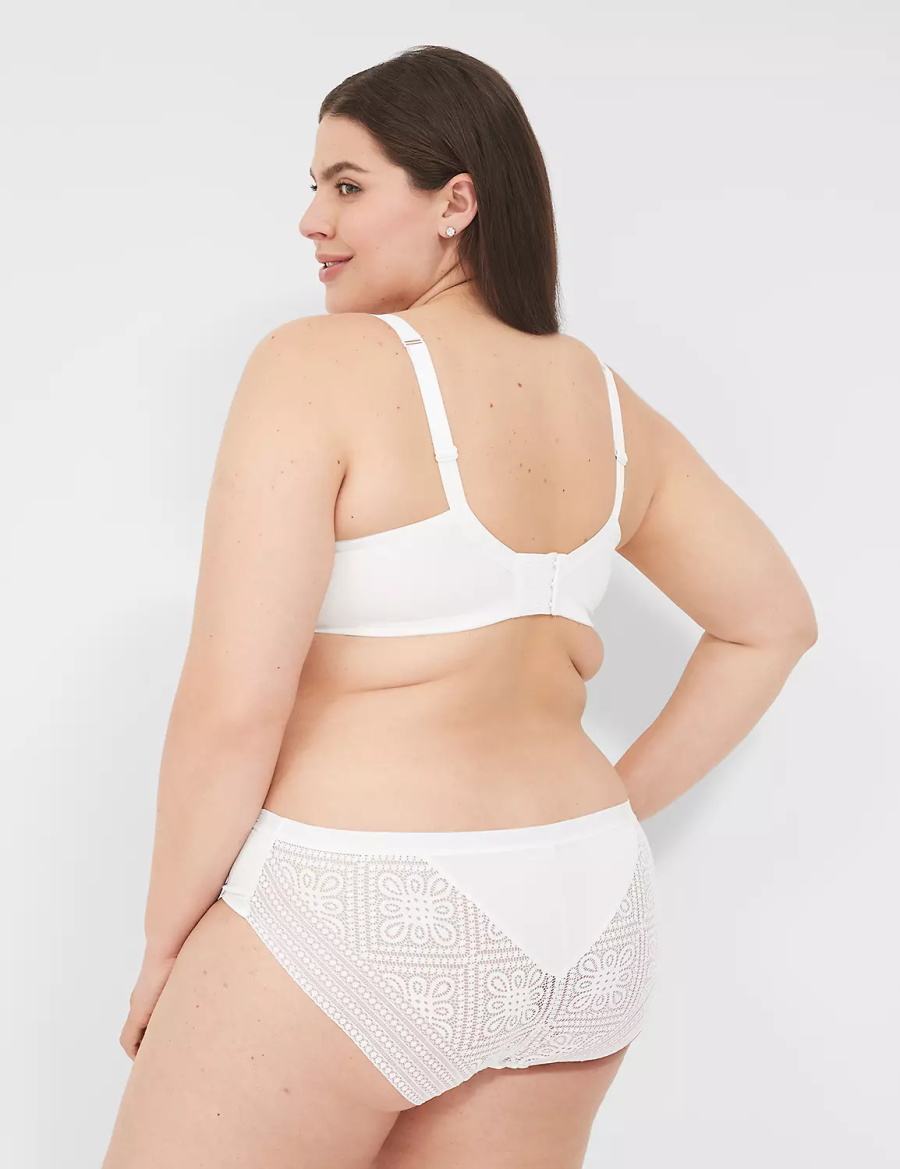 Σουτιέν Μπαλκονέτ γυναικεια Lane Bryant Lightly Lined With Lace ασπρα | IVD213JJ