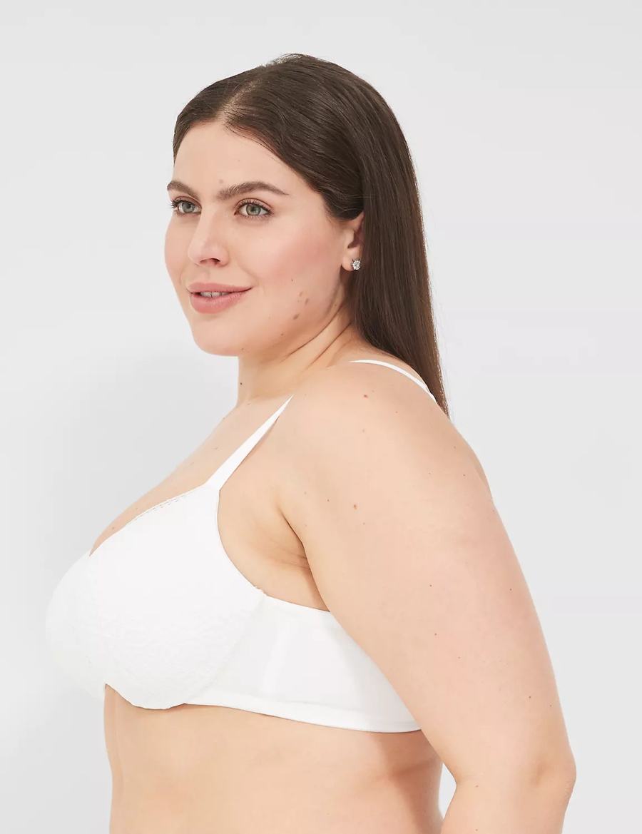 Σουτιέν Μπαλκονέτ γυναικεια Lane Bryant Lightly Lined With Lace ασπρα | IVD213JJ