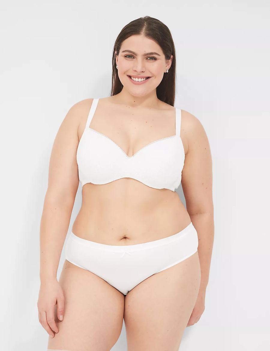 Σουτιέν Μπαλκονέτ γυναικεια Lane Bryant Lightly Lined With Lace ασπρα | IVD213JJ