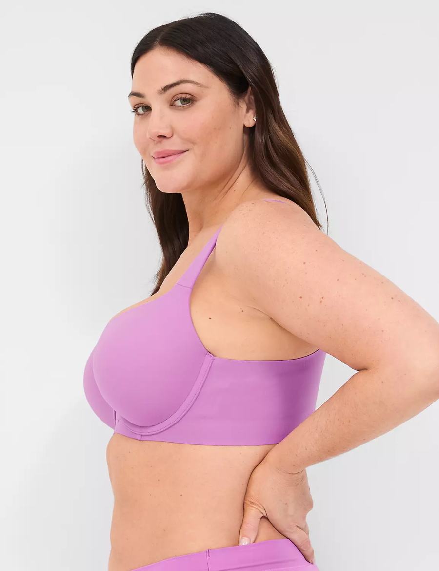 Σουτιέν Μπαλκονέτ γυναικεια Lane Bryant Modern Luxe Lightly Lined μωβ | MTY8729WN